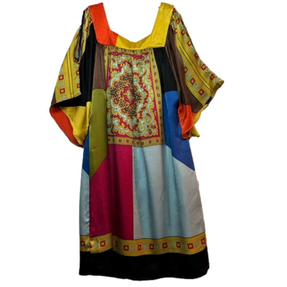 Voom by Joy Han Women’s 100% Silk Elle Trapeze Lined Dress Size S Open Shoulders - Picture 12 of 14